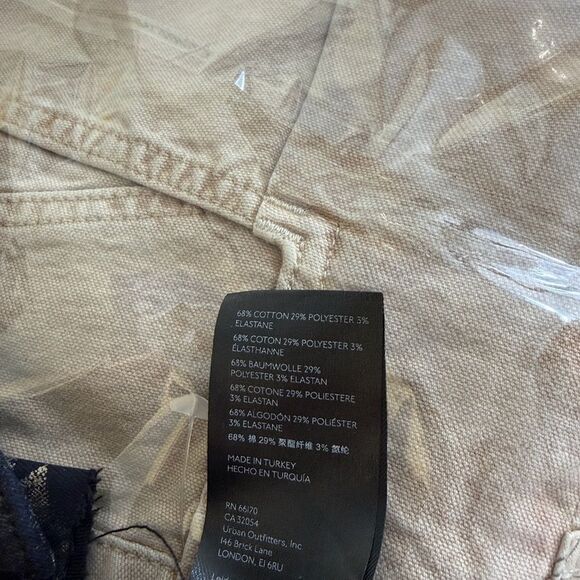 Free People Inferno Flare Jeans Black Gold Floral Motif Size 29 - Picture 7 of 9